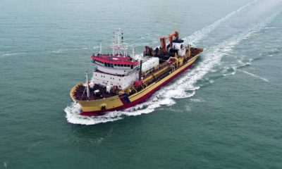 First European conversion of a dredger to dual-fuel LNG / MGO departs Damen Shiprepair Dunkerque
