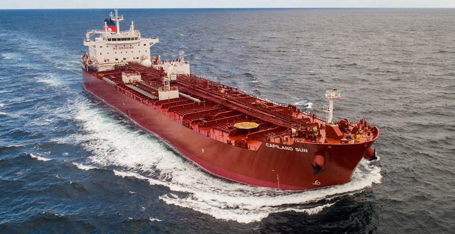 Delivery of methanol-duel fueled methanol carrier "Capilano Sun". Image: MOL