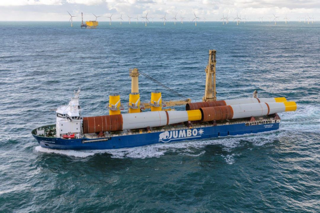 Jumbo Shipping wraps up transport contract for DEME Offshore for Hornsea Two offshore wind farm. Image: Jumbo SAL Alliance