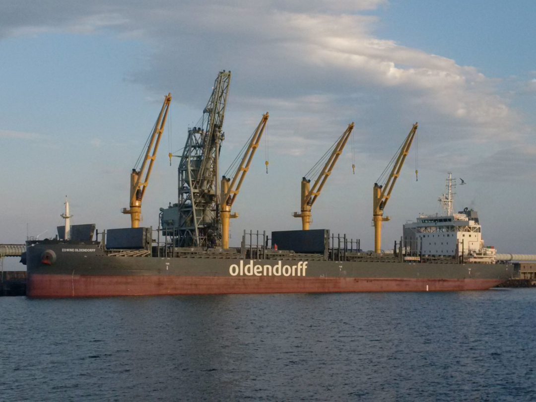 Biofuel trial voyage from Australia. Image: Oldendorff Carriers