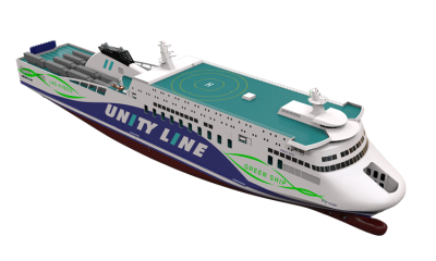 Wartsila solutions open route to decarbonisation for Poland’s first LNG-fuelled RoPax vessels. Image: Wartsila