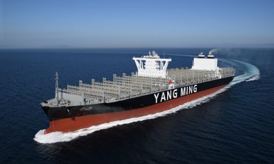 Yang Ming receives one more 11,000 TEU ship, YM Trophy. Image: Yang Ming